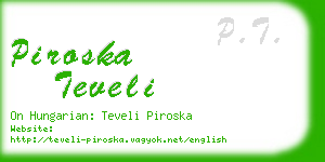 piroska teveli business card